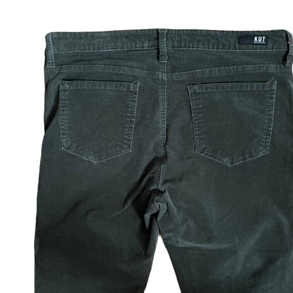 Kut From The Kloth Diana Stretch Skinny Green Corduroy Size 14 - Picture 7 of 8
